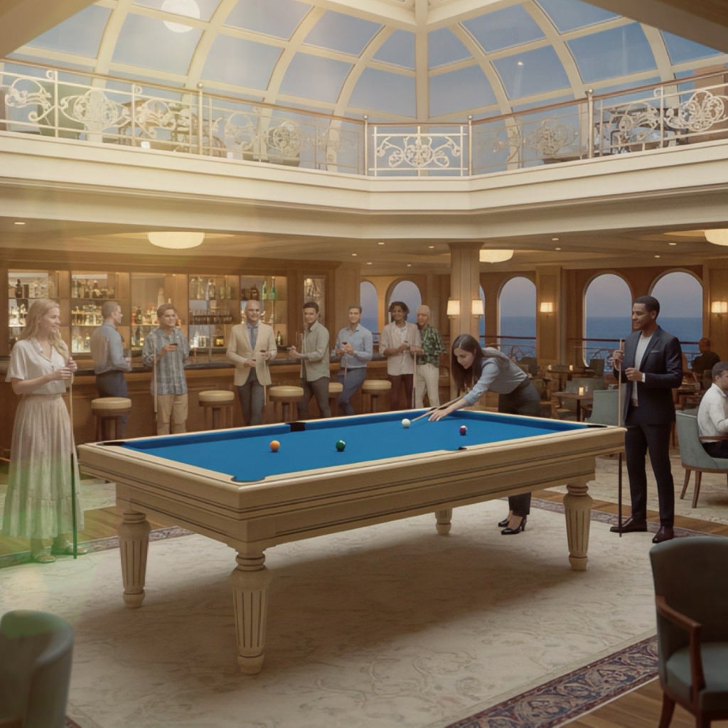 Billard TRADITION par Eurobillards sur le bateau de croisiere